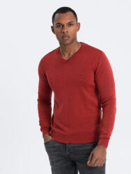 Ombre Clothing Червен мъжки основен пуловер с V-образно деколте Ombre Clothing Ombre Clothing | Cherven | МЪЖЕ | S