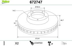 VALEO féktárcsa VALEO 672747 (672747)