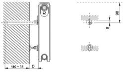 KORADO Excentrikus távtartó konzol L40-70 mm (ZU144) (KOV-ZU144)