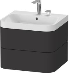 Duravit Happy D. 2 Plus lavoar cu dulap 57.5 cm grafit HP4345N8080 (HP4345N8080)