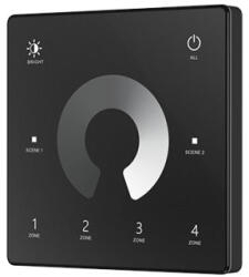 S-LIGHTLED SL-SK TW1-4 LED dimmer távszabályzó fali RF fekete 4-zóna (LEDVSK074)