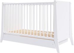 Hubners Patut copii din lemn Hubners Cosmo 120x60 cm alb cu sertar - hubners