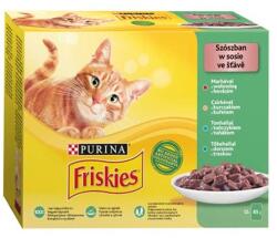 PURINA Hrană pentru animale de companie PURINA Friskies pentru pisici carne de vită-pui-ton-ton-turbot 12x85g