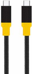 Tactical BlackBird USB4 USB-C to USB-C Cable 240W - здрав USB4 кабел с въжена оплетка за устройства с USB-C порт (100 см) (черен)