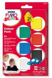 FIMO Set de argilă, 6x42 g, inflamabil, FIMO "Kids Color Pack", 6 culori de bază 8032 01 (8032-01)