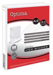 Optima Legator cu inele OPTIMA panoramic A/4 4 inele 25mm alb 24510 (24510)