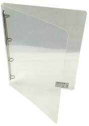 KARTON P+P Carnet cu inele A/4 PP 20mm 4 inele alb transparent 2-141 (2-141)