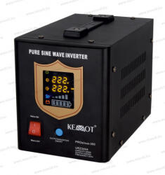 KEMOT Szinusz jeles szünetmentes tápegység akkumulátor nélkül 12V/300W/fekete URZ3404B (URZ3404B)