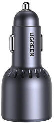 UGREEN Autós töltő Ugreen EC703, USB + 2x USB-C, 75W fekete (35024)