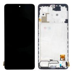  Xiaomi Redmi Note 10, Redmi Note 10 Pro LCD Kijelző+Érintőüveg+Előlap Keret, Fekete (56000200K600) Service Pack