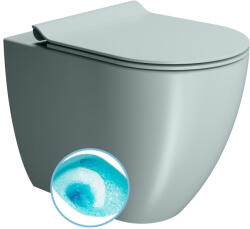 SAPHO GSI Pura álló WC Swirlflush öblítéssel 36x55 cm, vario kifolyás, DualGlaze matt jégkék 880315 (880315)