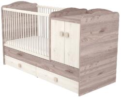TIMBA 70x120 kombiágy Viki maxi 2 ajtós krém-fűz