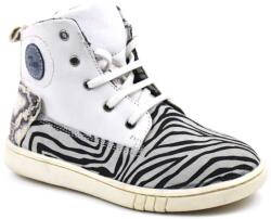 Zibra Ghete inalte pentru copii , din piele naturala , captusite , cu talpa cusuta 3144-ZEBRA (3144-ZEBRA_376F)