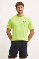 Under Armour t-shirt SPORTSTYLE LEFT CHEST zöld, férfi, sima, 1326799 - zöld L