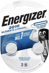 Energizer ULTIMATE LITHIUM akkumulátorok elektronikus eszközökhöz CR2016 buborékcsomagolás 2 db (ENEBAT1905)