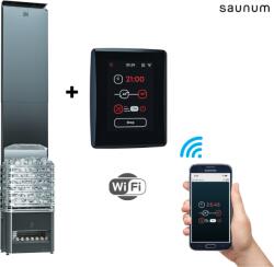  Saunum Primary 12 kW szaunakályha és szauna klíma Saunum Leil Wifi vezérlőegységgel mobil applikációval