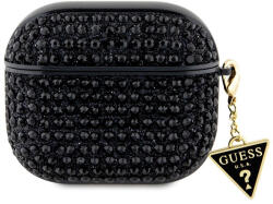 Guess AirPods 3 cover Rhinestone Triangle Charm (GUA3HDGTPK) tok, fekete