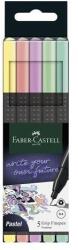 Faber-Castell Tűfilc készlet, 0, 4 mm, FABER-CASTELL "Grip", 5 különböző pasztell szín (TFC151602) - papiruniverzum