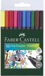 Faber-Castell Tűfilc készlet, 0, 4 mm, FABER-CASTELL "Grip", 10 különböző szín (TFC151610) - papiruniverzum - 2 590 Ft