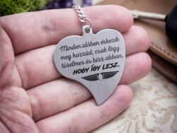 R. M. ékszer Így lesz acél szív medálos kulcstartó (13074-RM)