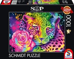 Schmidt Spiele - Neon Szivárványos Leopárd 1000 darabos kirakó (58514)