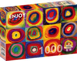 Enjoy - Kandinsky - Szín tanulmány - Négyzetek és koncentrikus körök 1000 darabos kirakó (1542)