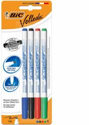 BIC Marker pentru tabla Bic Eco Velleda 1721, varf rotund subtire, 4 culori blister (CT8079)