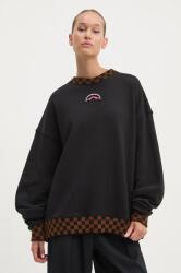 Sprayground pamut melegítőfelső fekete, nyomott mintás, SP646CHECK - fekete M