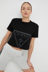Guess pamut póló ADELE fekete, V2YI06 K8HM0 - fekete M