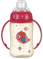 Canpol babies Преходна чаша със силиконов накрайник Canpol - 320 ml, Червена (56/512_red)