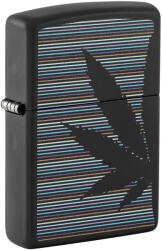 Zippo Brichetă Zippo 48927 Cannabis Leaf over Pinstripes (48927) Bricheta