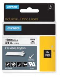 DYMO Bandă flexibilă din nailon Dymo Rhino 19mm alb/negru