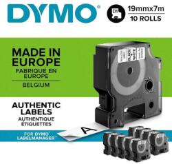 DYMO Banda autoadeziva Dymo D1 19 mm alb/negru, 10 buc