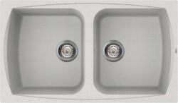 Elleci Living 450 G52 Gránit Mosogatótálca dupla medencés bianco pietra LGL45052 (LGL45052)