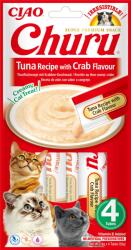 Inaba Foods Churu Recompensa Cremoasa Reteta Ton cu aroma de crab, 4 x 14 g
