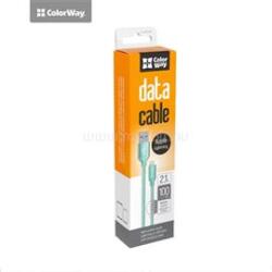 ColorWay Kábel USB - Lightning, 1 m, menta CW-CBUL004-MT (CW-CBUL004-MT) (CW-CBUL004-MT)