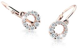 Cutie Jewellery Cercei pentru copii din aur roz C2154-10-X-4 alb