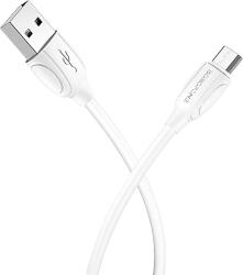 BOROFONE 100 cm-es Micro USB töltőkábel fehér (BX19MICRO) (BX19W Micro fehér)
