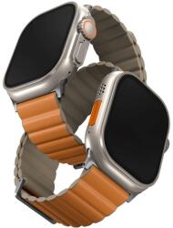 Uniq Revix Premium Edition Reversible Magnetic Apple Watch 49 / 45 / 44 / 42mm, narancssárga/khaki (UNIQ-45MM-REVPSORGKAK)