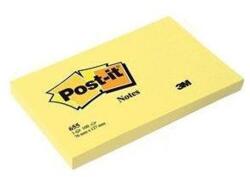 POST-IT Bilet autocolant 3M Post-it 655 76x127mm galben 6x100 coli 1262606 (1262606)