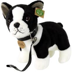 Rappa Jucărie de pluș Rappa Eco Friends - Câine Boston Terrier cu lesă, 23 cm (204416)