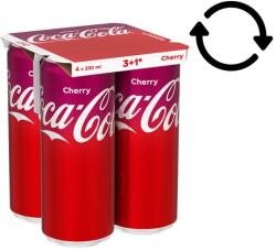 Coca-Cola Cherry colaízű szénsavas üdítőital cseresznye ízesítéssel 4 x 330 ml - bevasarlas