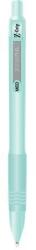 Zebra Golyóstoll, 0, 27 mm, nyomógombos, zöld tolltest, ZEBRA Z-Grip Pastel, kék