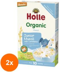 Holle Baby Set 2 x Muesli cu Multicereale si Fulgi de Porumb Eco, Holle Baby, 250 g