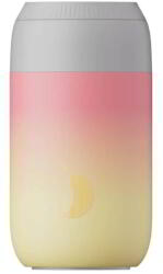 Chilly's Series 2 Termosz Bögre - 340 ml, Rózsaszín/Sárga