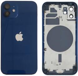  Apple iPhone 12 Mini középső keret akkufedéllel, kamera lencsével kék, Gyári Grade A
