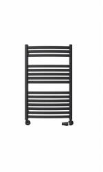 Radeco ENZO íves törölközőszárítós csőradiátor AK3-500/EL, 530x850 mm MATT FEKETE (ak3-500/el)