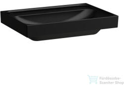 Laufen MEDA 65x46 cm-es falra/bútorra szerelhető mosdó csaplyuk és túlfolyó nélkül, matt fekete H8101147161121 (H8101147161121)