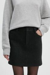 Zadig&Voltaire gyapjú szoknya zöld, mini, ceruza fazonú, WWSK00390 - zöld 38