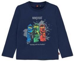 Lego gyerek pamut hosszú ujjú felső sötétkék, nyomott mintás - sötétkék 92 - answear - 11 990 Ft